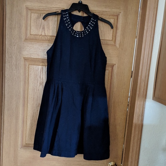 NY&CO Navy Blue studded dress - Picture 1 of 3